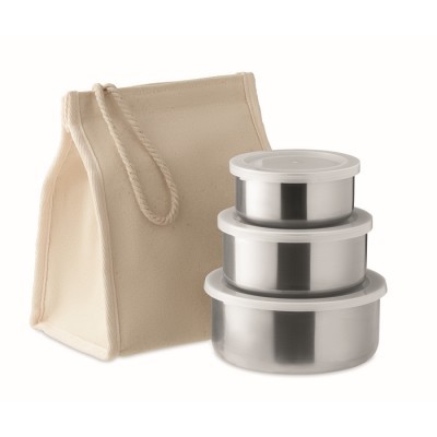 Set fiambreras acero inoxidable personalizado